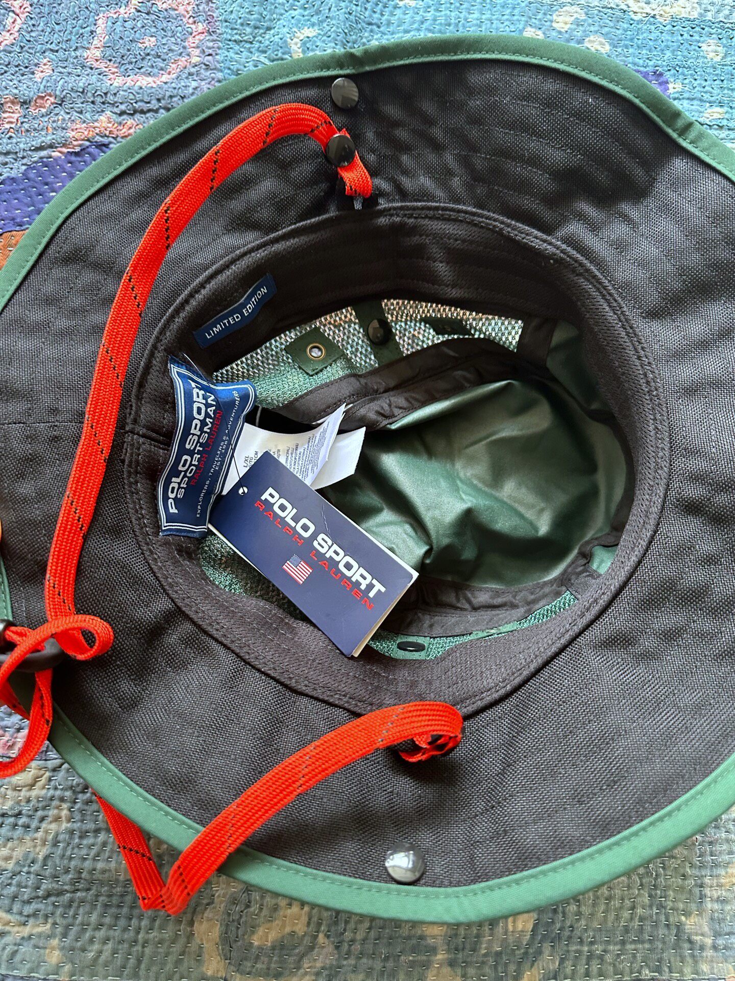 Polo Sport Green Bucket Hat 3M Reflective — back