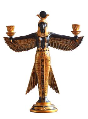 欧式埃及伊西斯纹身店装饰创意摆件家居装饰品客厅酒柜玄关性摆设