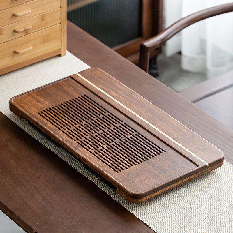 重竹茶盘家用简约茶具套装茶海 排水蓄水式大茶台竹托盘