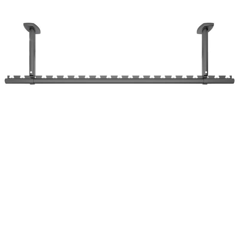 晾衣杆阳台固定式顶装墙上家用晾衣架吊杆凉衣晒衣杆一根户外防风