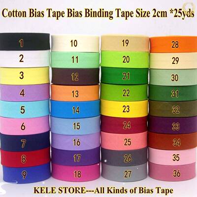 Free shipping 100% Cotton Bias tape,bias binding tape size: