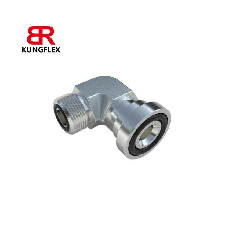 90度弯美制ORFS外螺纹 O形圈平面密封/轻系列法兰lSO6162-1 1FFL9