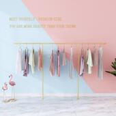 店货架子 店展示架女装 陈列架上墙挂衣杆侧挂简约童装 架纳米金服装