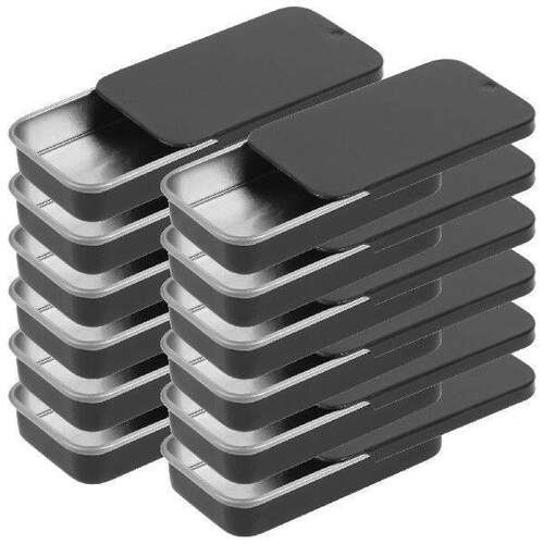 12 Pcs Slide Tin Box Muffin Tins Practical Iron Boxes Small