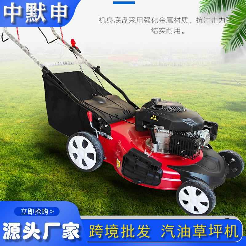 厂家跨境手推汽油草坪机 社区家用绿化修剪机 20寸自走草坪机