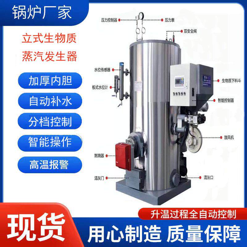 立式燃生物质蒸汽热水锅炉双用途免上报现货直发终身服务