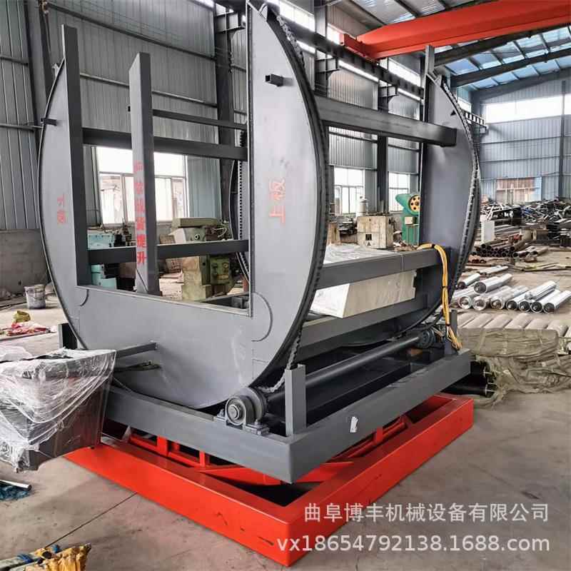石材玻镁板两支液压油顶夹紧翻板机 U型翻转机械 360度旋转翻面机