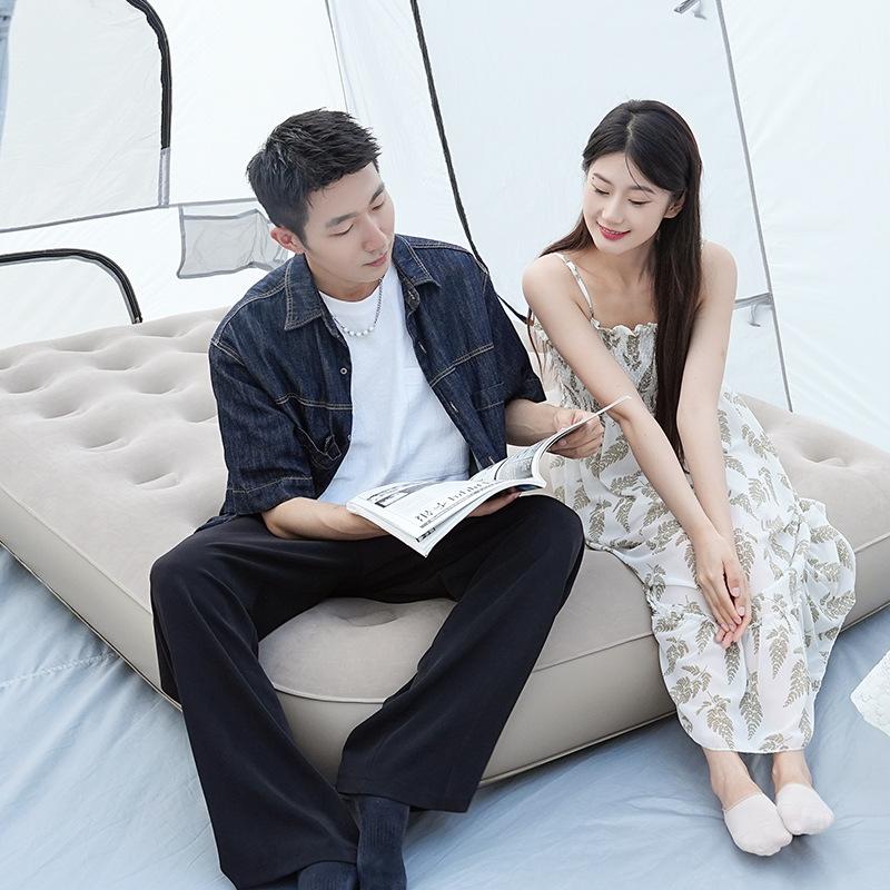 成人充气露营帐篷内置气泵充气床