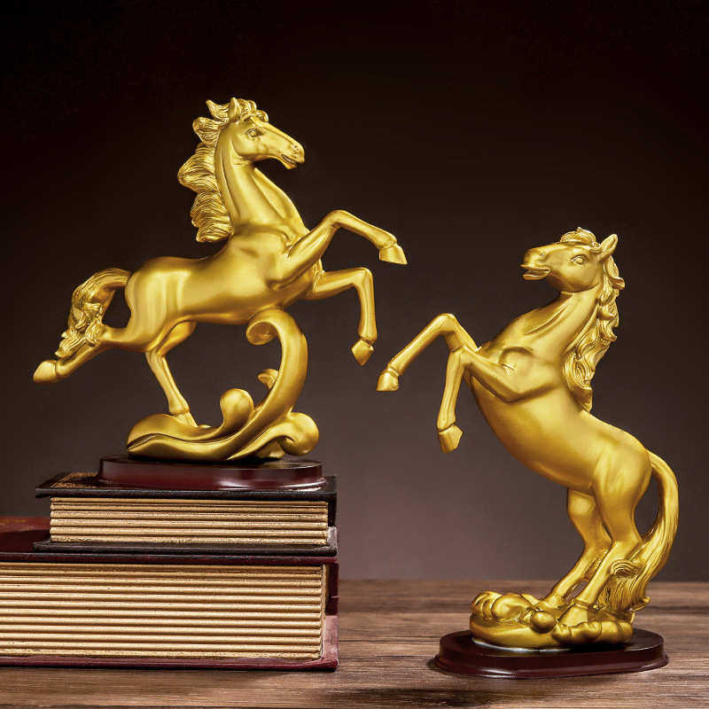 中式轻奢马到成功树脂摆件家居装饰书房电视柜酒架玄关工艺品摆设,特色手工艺,其他特色工艺品,淘宝优惠券,粉丝福利购,淘宝优惠卷