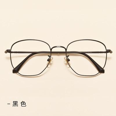 高档超纯多边形防蓝光防轻辐钛射近视眼镜网女红款圆脸显脸小韩版