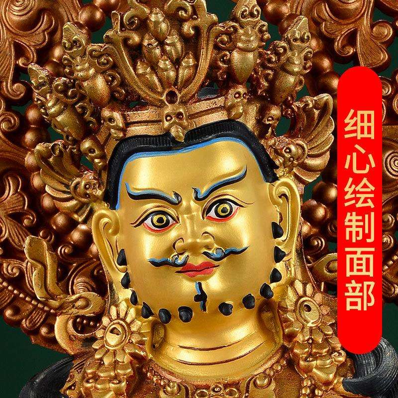 铜鎏金雕花《黄财神》桌面工艺品摆件家用客厅玄关《财神像》铜像