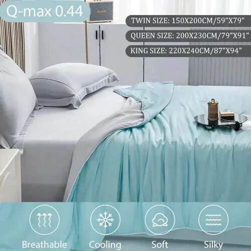Cooling Blanket for Bed Silky Air Condition Comforter Lightw