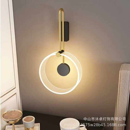 壁灯卧室床头灯现代简约轻奢客厅背景墙灯北欧创意走廊过道壁灯具