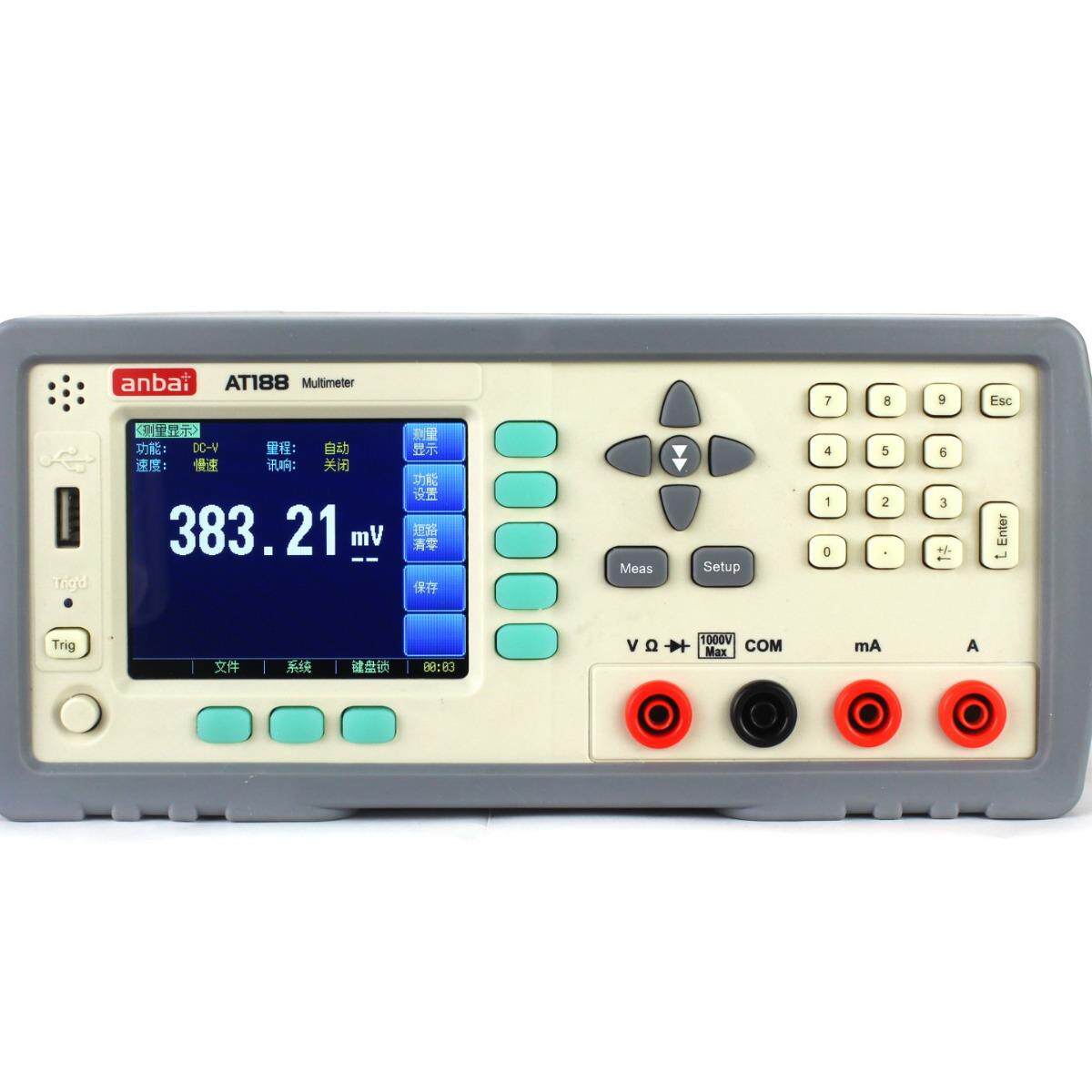 常州AT188台式数字万用表电阻电压电流测试数据采集