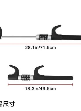码销新款汽车方热XC-F003-向盘密锁2kg合金质材通用防盗U型密码锁