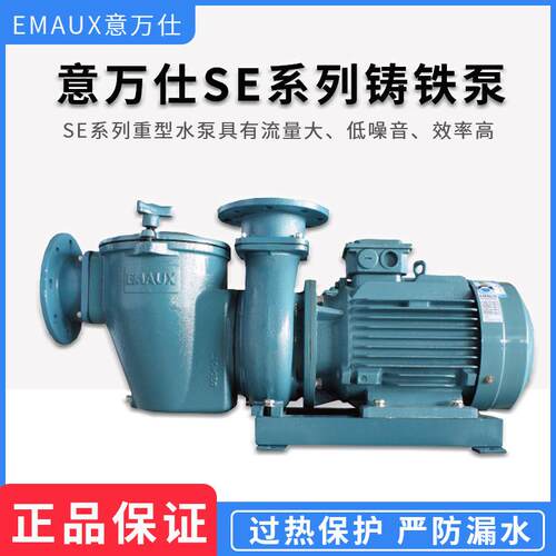 EMAUX意万仕泳池商用铸铁水泵SE系列 三相异步电动机带毛发收集器