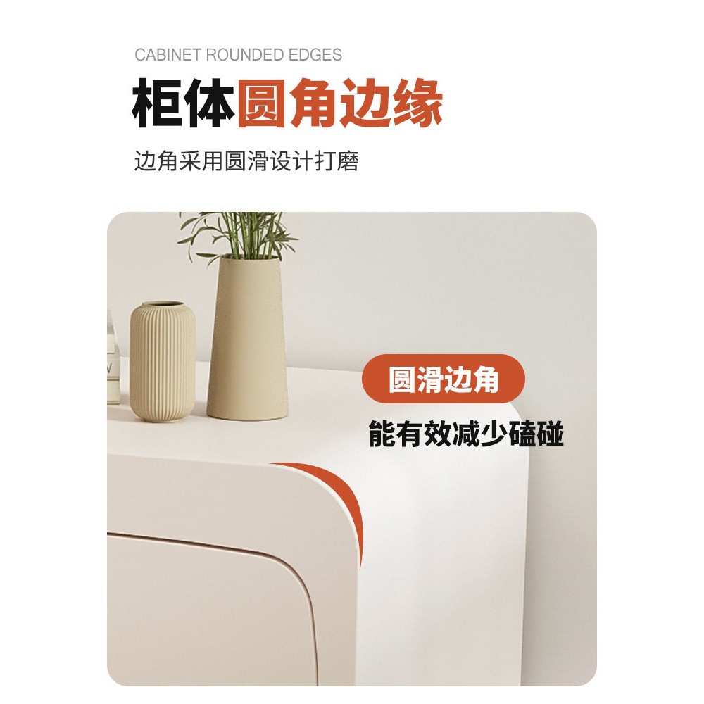 北欧现代床头柜卧室简约收纳小边柜创意小柜子奶油白色家用床边柜