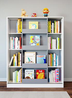 3Y5实木儿书架绘本落地书童F76HHM85V柜推架拉门置物架宝宝玩具收