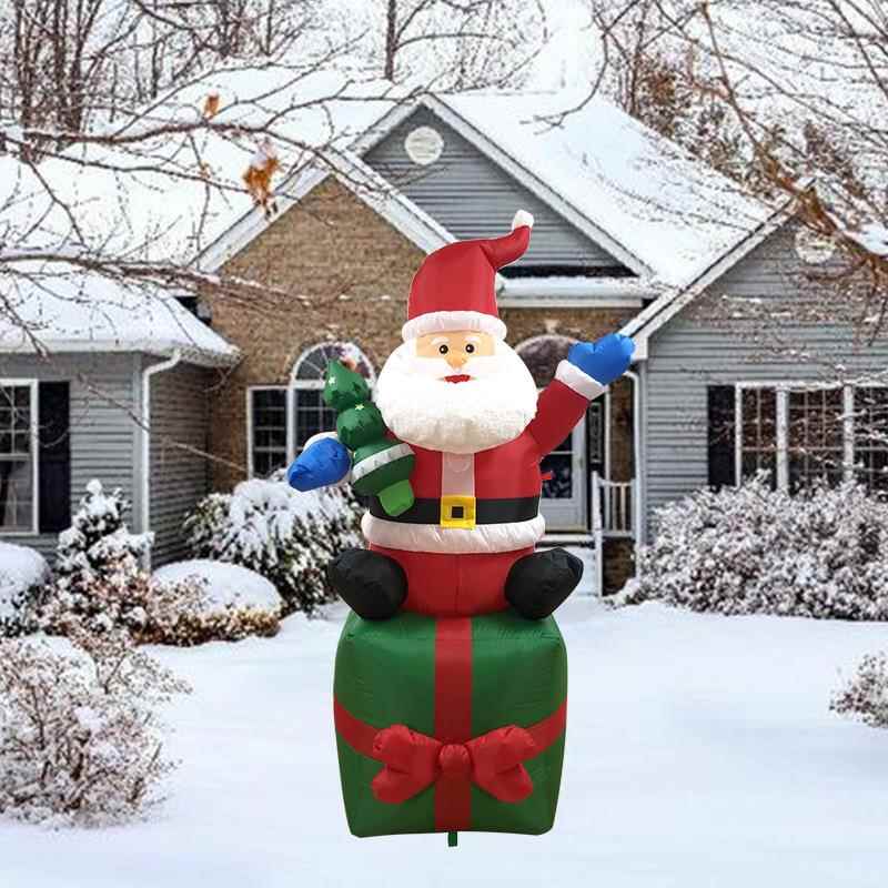 圣诞节院气模人充气礼UZS包诞老圣庭花园草坪圣诞树摆件立体装饰