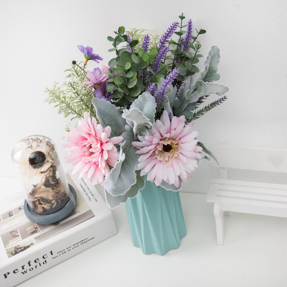 婚庆关德琳太阳菊束仿真花装饰花手捧花束墙饰墙挂跨境cf01156