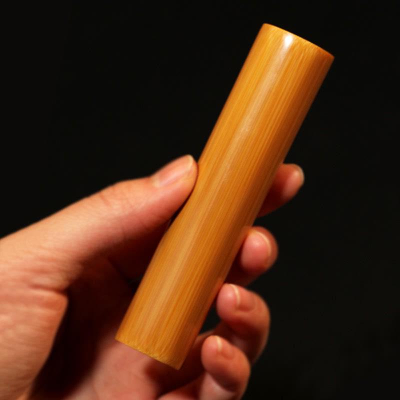 玉化实心竹玉竹手把件文玩竹子把玩件实心玉竹实心竹把件玉化竹子