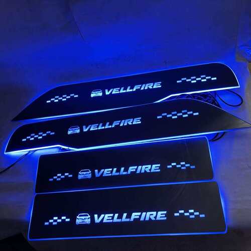 4片20系30系40系威尔法VELLFIRE流光动态门槛条带LED灯迎宾踏板