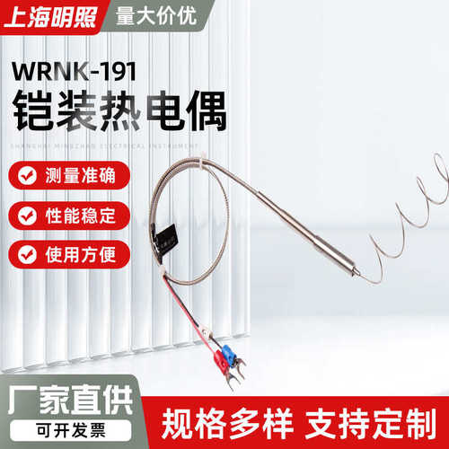 WRN-191热电偶钢化炉用热电偶铠装热电偶探针型热电偶