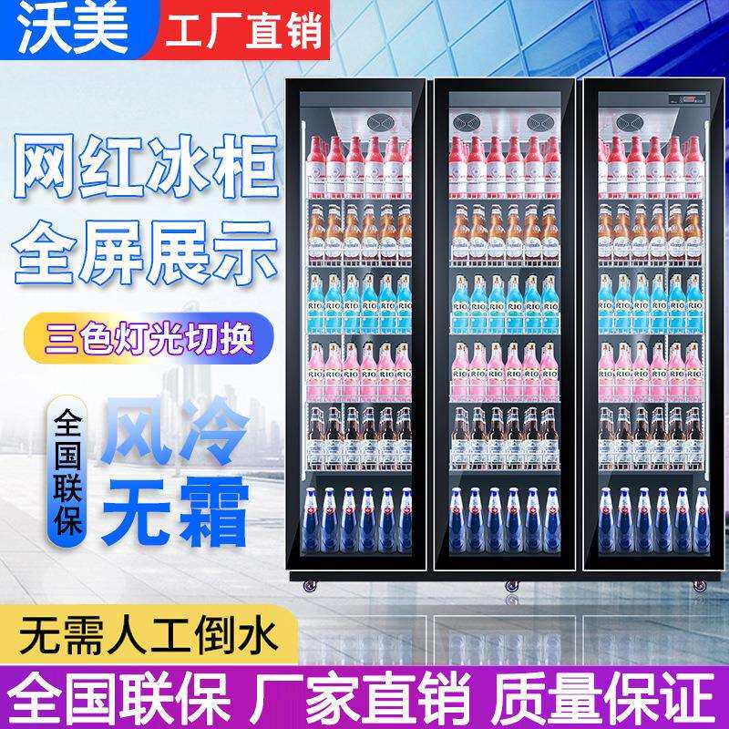 啤酒柜饮料柜展示柜冷藏网红冰柜商用冷柜单双三门酒吧冰箱