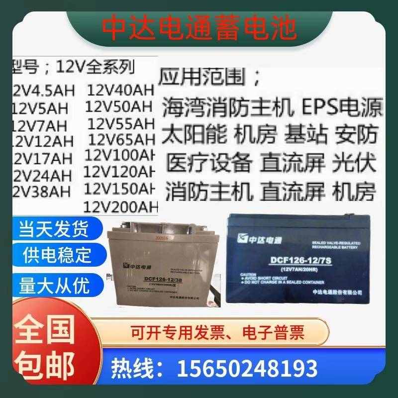 中达电通蓄电池DCF126-12/100台达UPS电源12V24A17A38AH65AH100AH