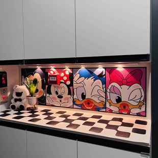 米奇贴画卧室衣柜侧边贴纸入户鞋柜厨房柜子美化改造装饰墙贴防水
