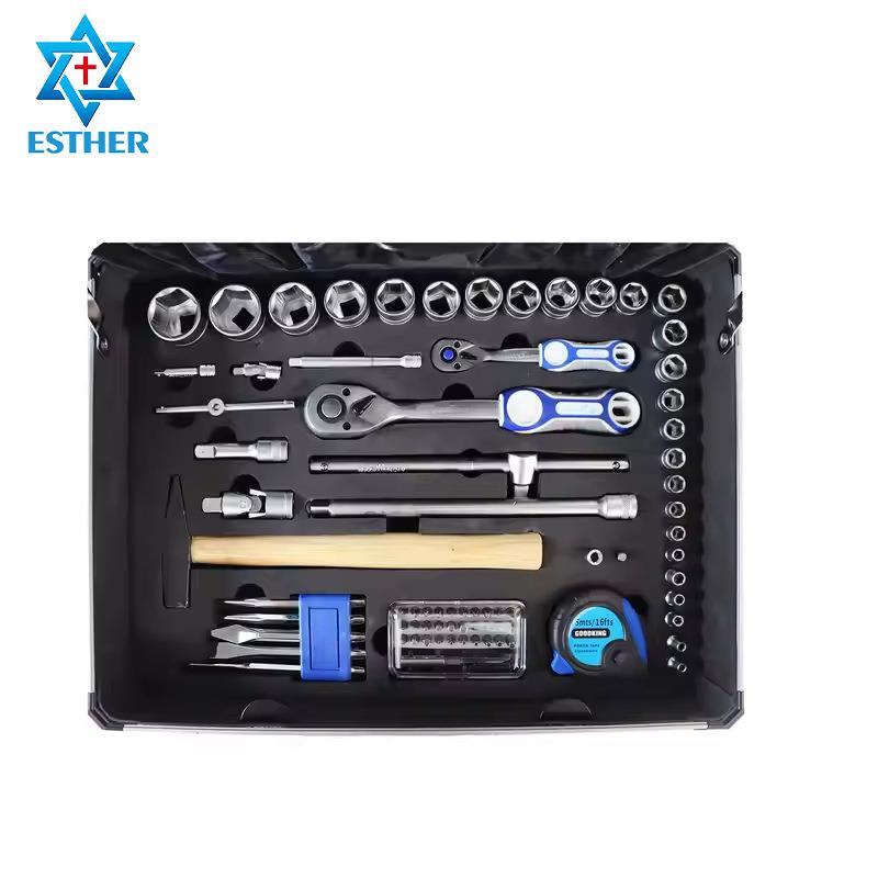 沃普斯140pcs手动具套装汽车件修理工工具套械工具箱机家用HTW套