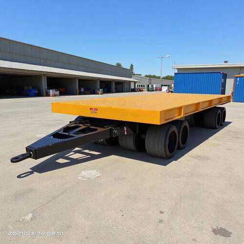 大型牵引式平板车物流台车设备转运工具平板拖车