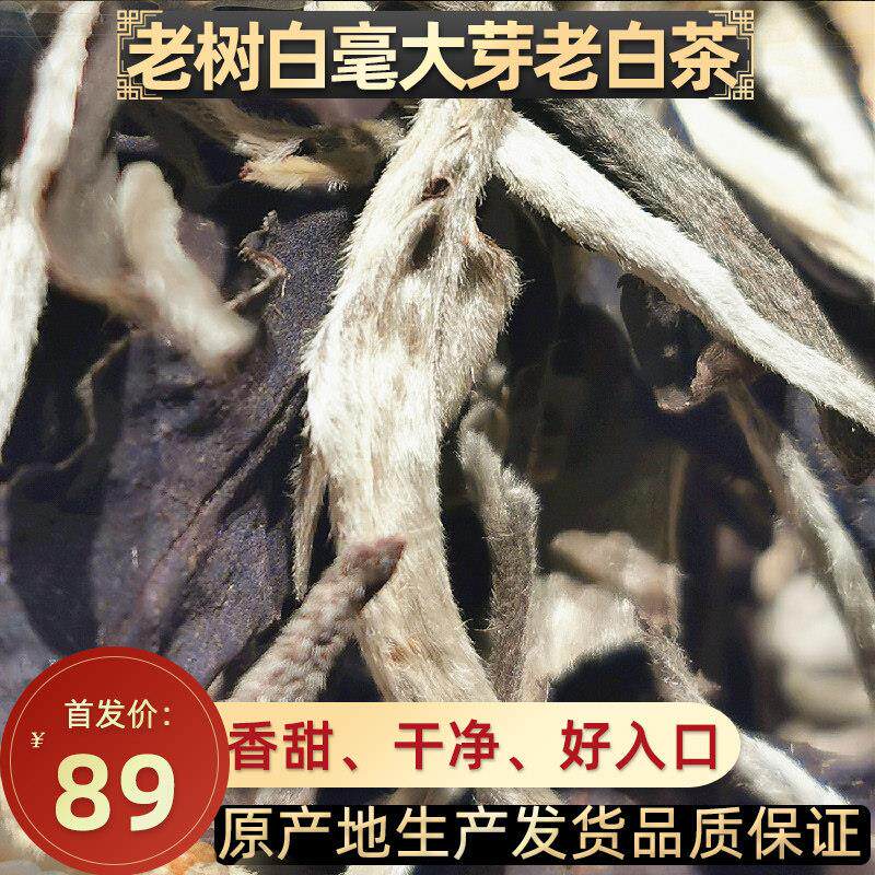 云南古树月光白正宗白牡丹特级明前珍稀老白茶散茶500g散装冰白