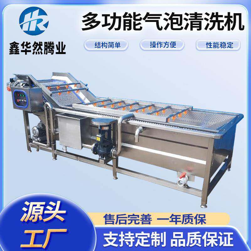 真空包装袋去油污清洗设备水果蔬菜气泡冲洗机板蓝根去泥清洗机