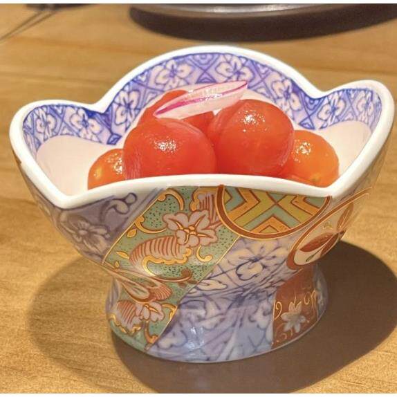 日式料理陶瓷创意餐具釉下彩高脚小菜碟前菜碗甜品盅布丁冰激凌碗