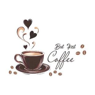 Creative Coffee Cup Wall Stickers Living Room Restaurant