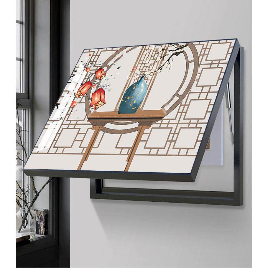 新中式电表箱装饰画免打孔遮挡配电箱电闸开关盒挂画弱电源箱壁画