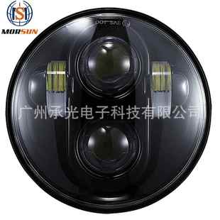 40W哈雷远近光前照灯 大灯 5.75寸哈雷led大灯 harley机车改装