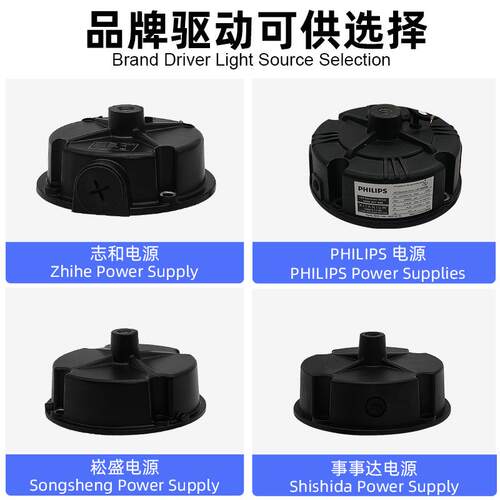 ED工矿TLJ能灯仓库车间三色照明150LM智能感L应节厂房雷灯商用达