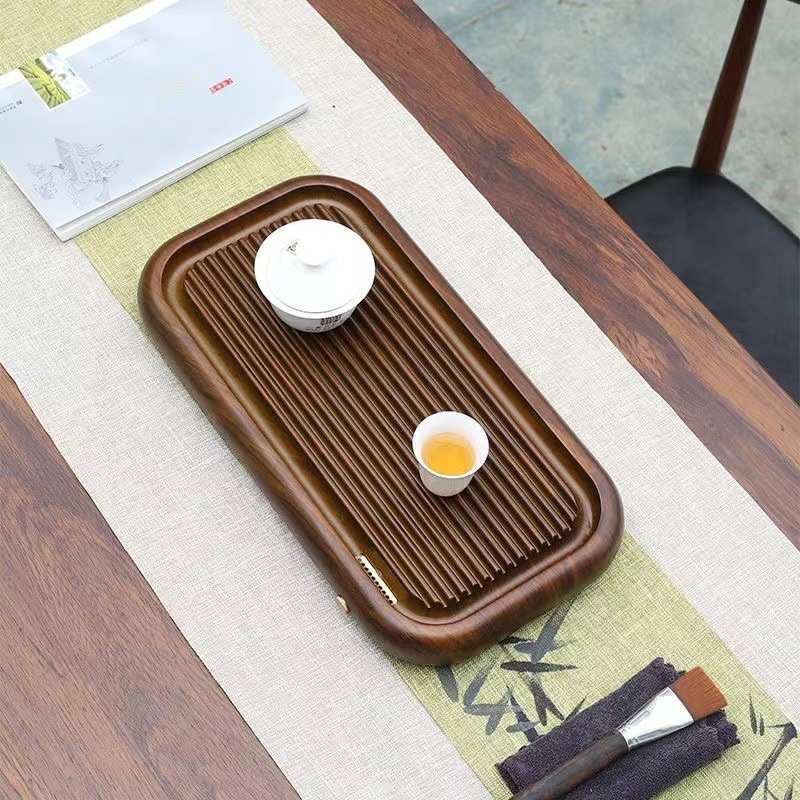 实木茶盘新款高端整块原木家用排水式办公室电木款简约小干泡茶台