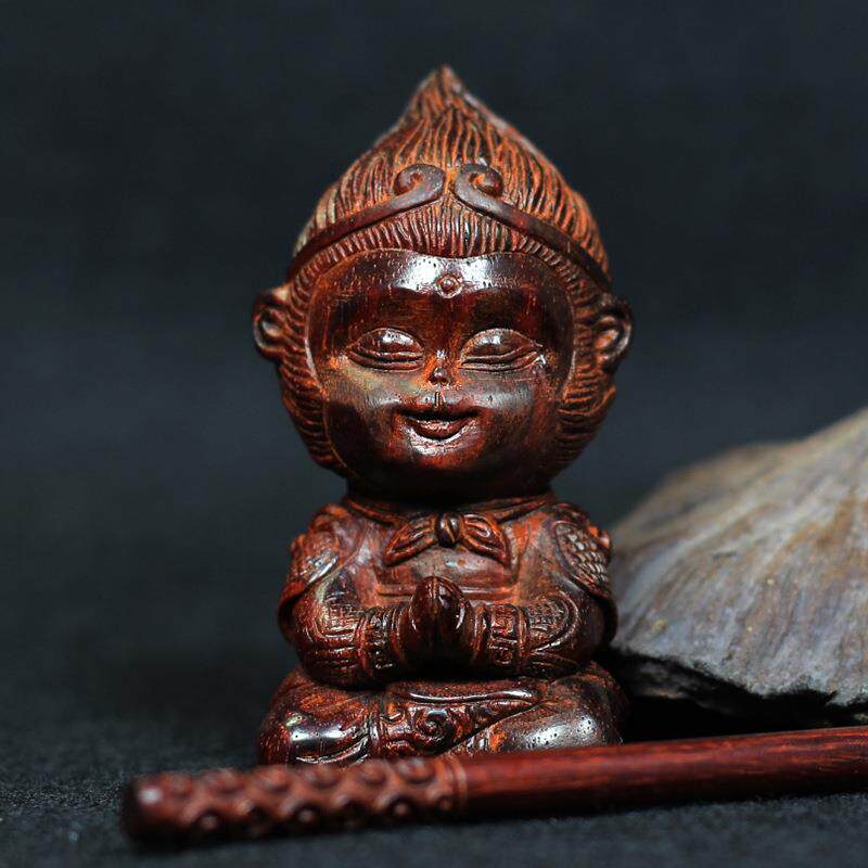 印度小叶紫檀齐天大圣孙悟空木雕工艺品家居手把件摆件把玩件供应
