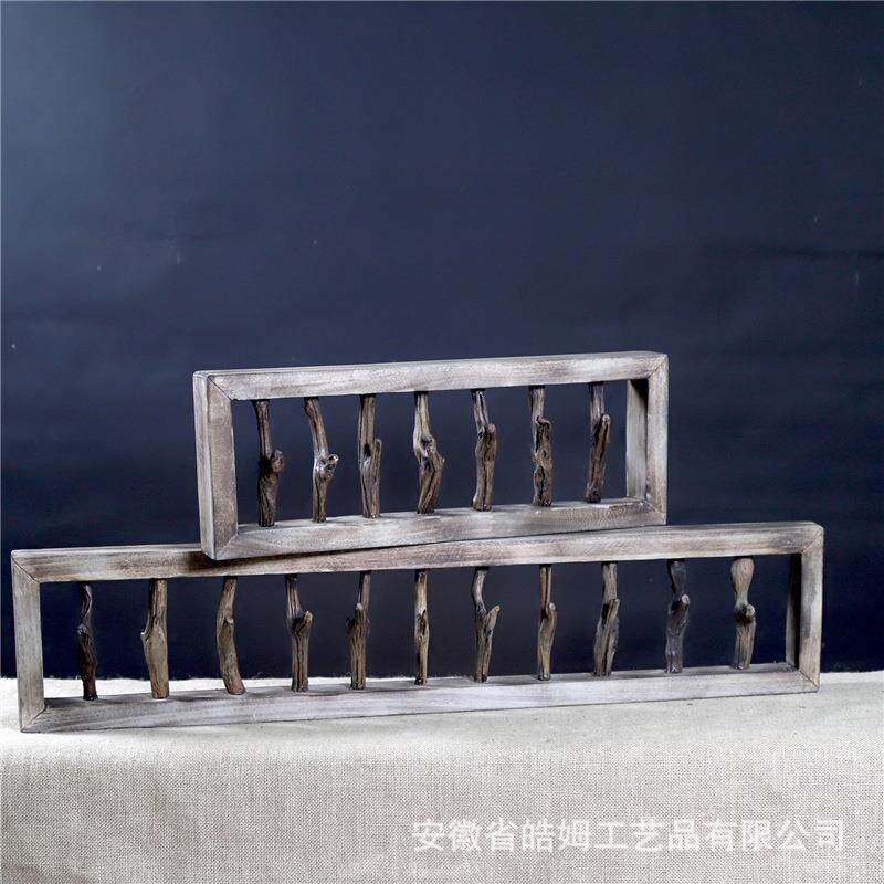 厂家销售手工制作工艺木质屏风多功能挂勾树根创意装饰摆件