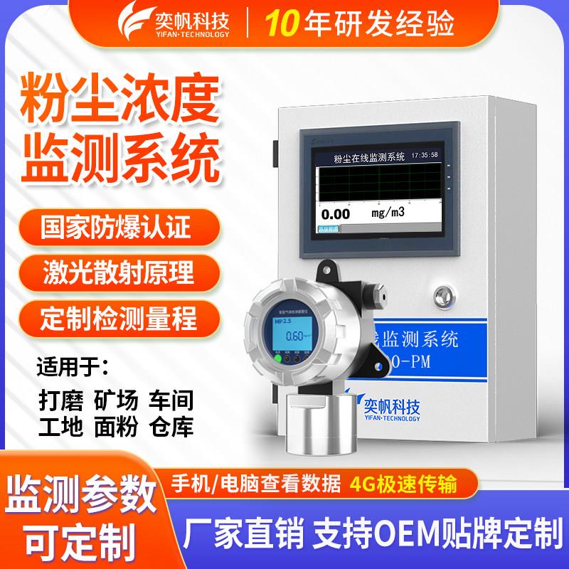 奕帆粉尘浓度在线检测仪无尘车间喷漆粉尘报警器布袋颗粒物测定仪