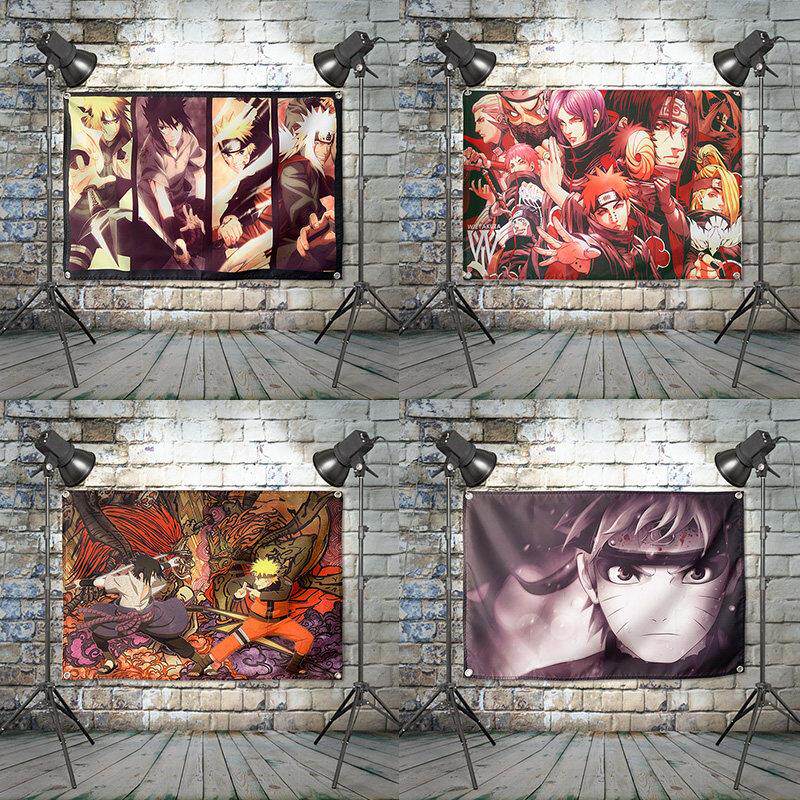 火影挂布背景布火影忍者海报墙贴画手绘挂画壁画宿舍壁纸背景墙布
