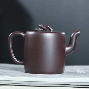代发 批发宜兴紫砂茶壶 原矿老紫泥双圈茶壶 茶具 名家手工紫砂壶