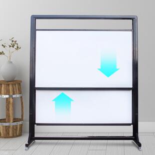 严选高端移动白板升降黑板磁性绿板落地支架式黑板桌面四面翻转