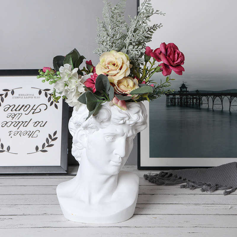 艺术人像大卫雕塑多肉绿萝头像陶瓷花盆桌面装饰插花家居花瓶摆件,家居饰品,花瓶,淘宝优惠券,粉丝福利购,淘宝优惠卷