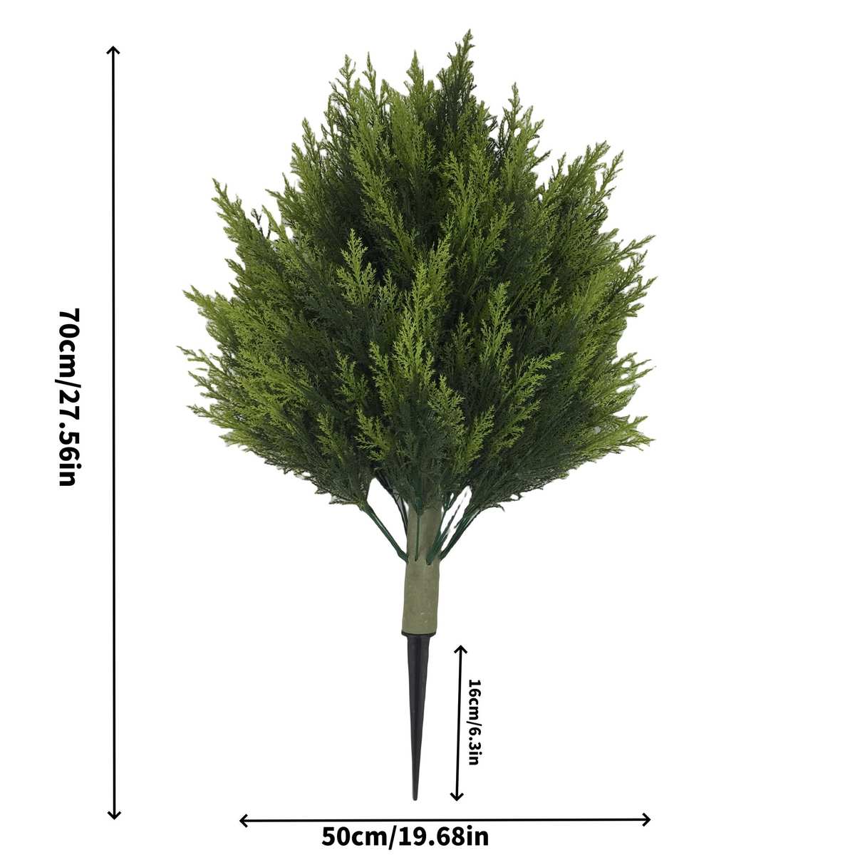 爆款地插树圣诞崖柏枝庭院室内外装饰仿真绿植现货秒发