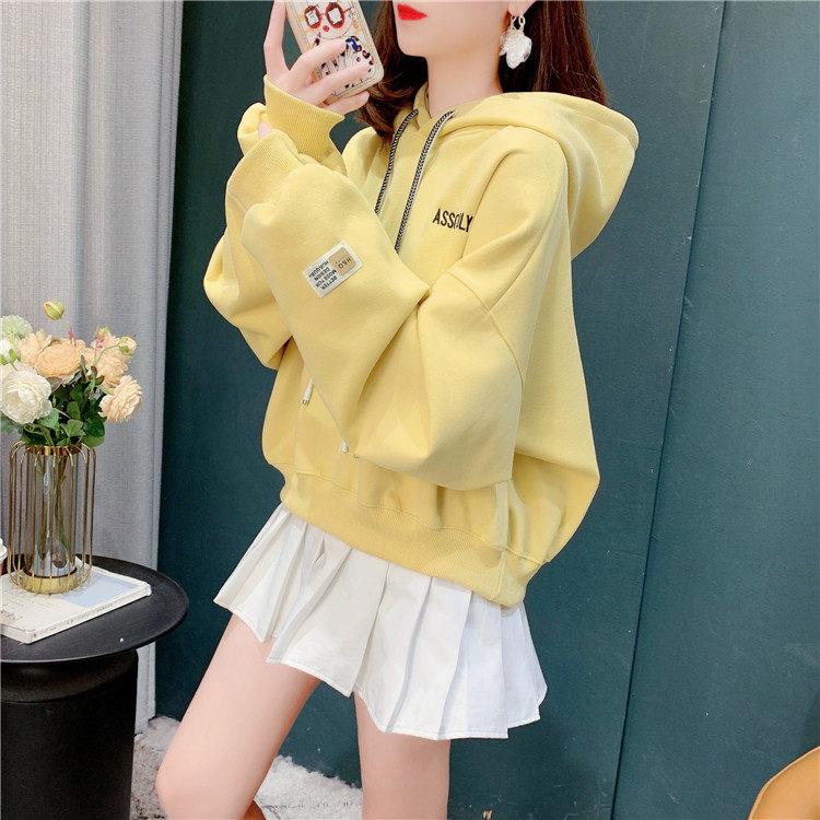 潮牌连帽卫衣女短款2025春季新款韩版洋气宽松休闲慵懒风上衣外套