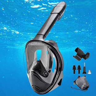 Full Face Snorkel Mask with Detachable Camera Mount,Snorkeli